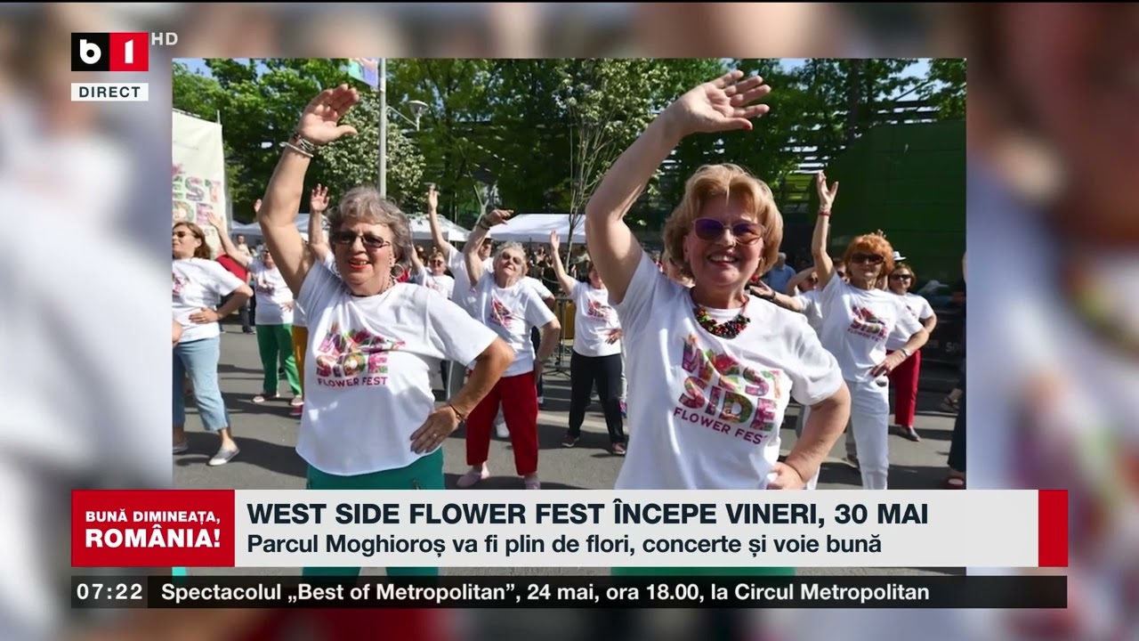 WEST SIDE FLOWER FEST ÎNCEPE VINERI,30 MAI_Știri B1TV_22 mai 2025