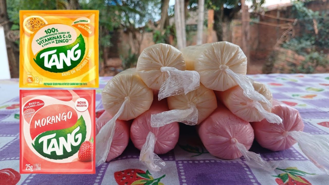 RECEITA DE GELADINHO CREMOSO COM SUCO TANG, SUPER FÁCIL DE FAZER!