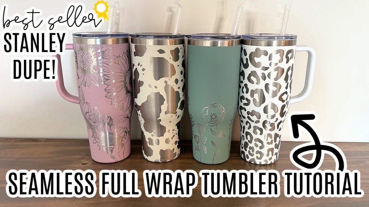 How To Laser Engrave A Full Wrap Tumbler With Handle | Best Seller