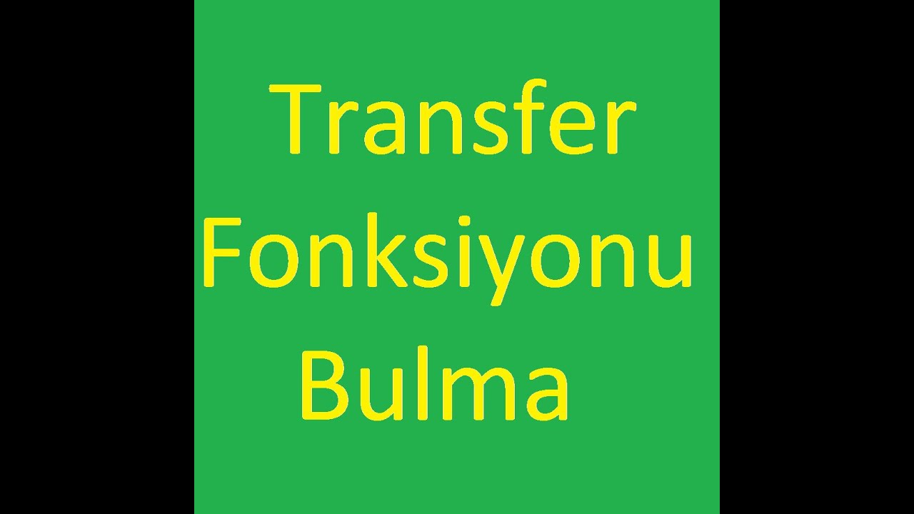 ✓ANLAMA GARANTİLİ✓ Elektriksel Devrelerde TF Bulma