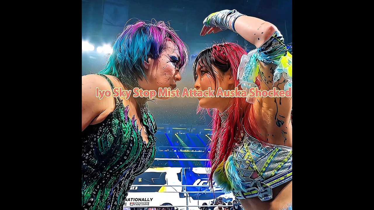 Ийо Скай остановил атаку туманом на Ауску! Шок! 😱 #wwe #iyosky #auska #shorts