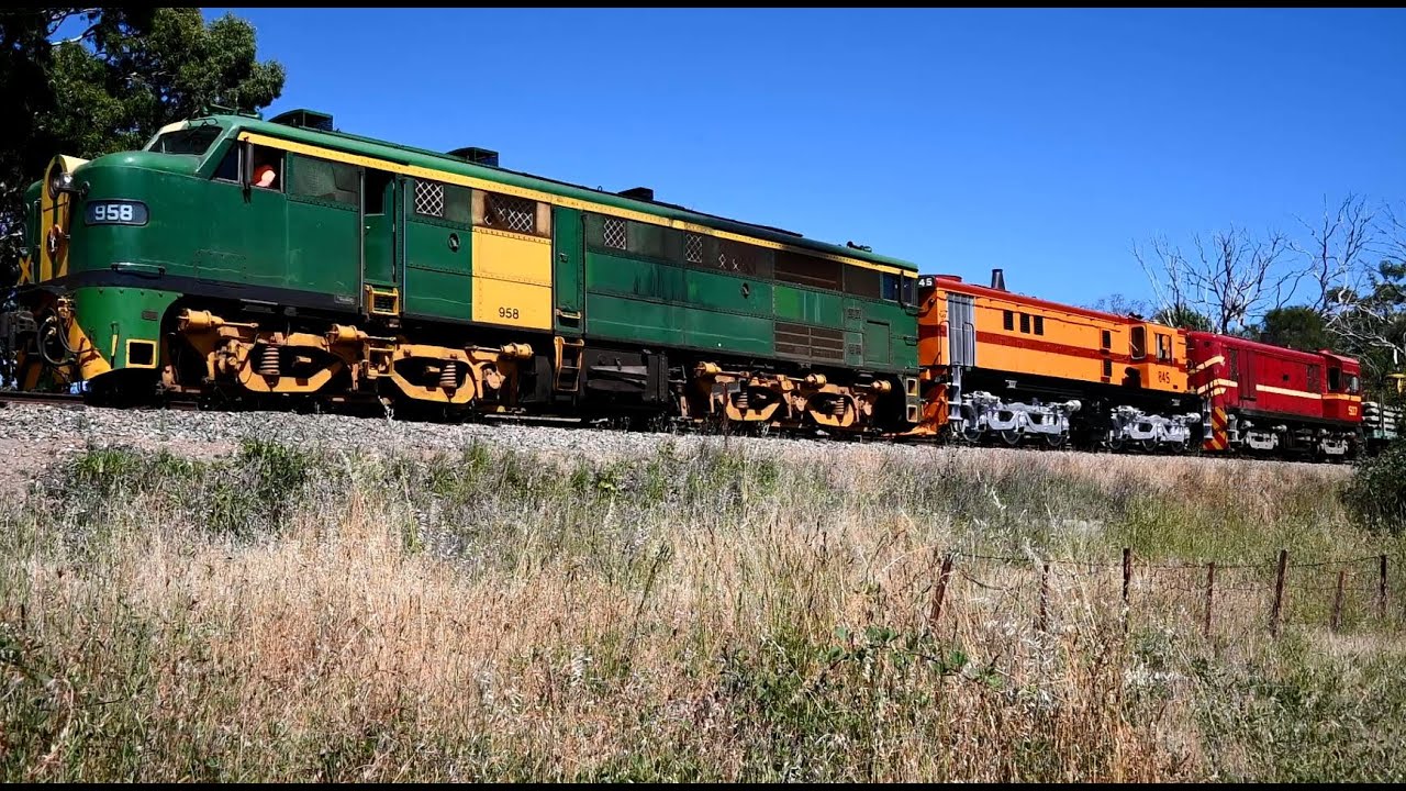 Must see SteamRanger Heritage Railway transfer Alco 958, 845 YES 845! &English Electric 507 20/12/25