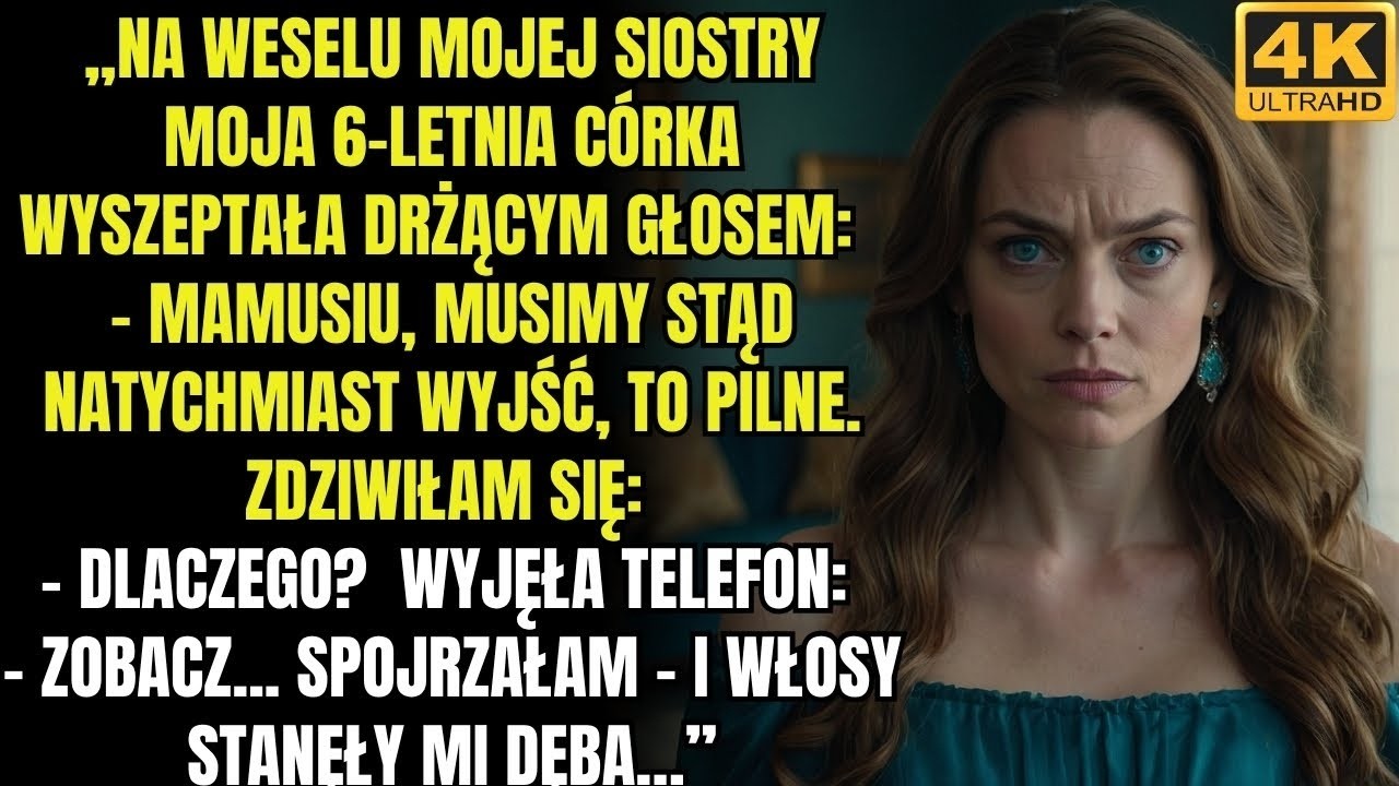 Na ślubie mojej siostry moja 6 letnia córka wyszeptała drżącym głosem „Mamo, musimy stąd natychmiast