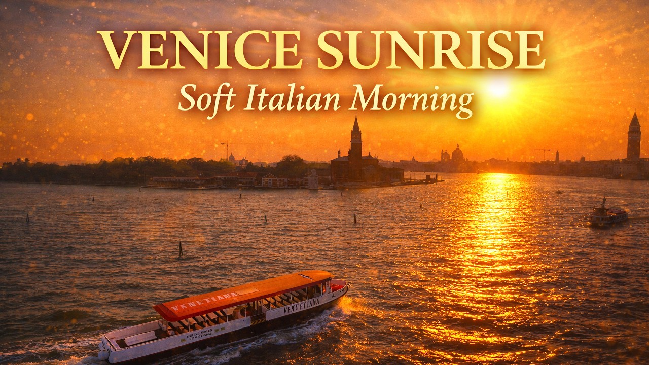 Venice at Sunrise – Soft Italian Morning Music for a Peaceful Spring Day | 2 Hours