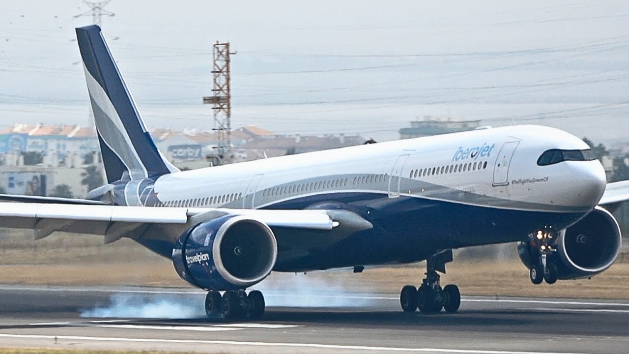 9 Heavy Aircraft Landings in a Row at Lisbon Airport (LPPT)
