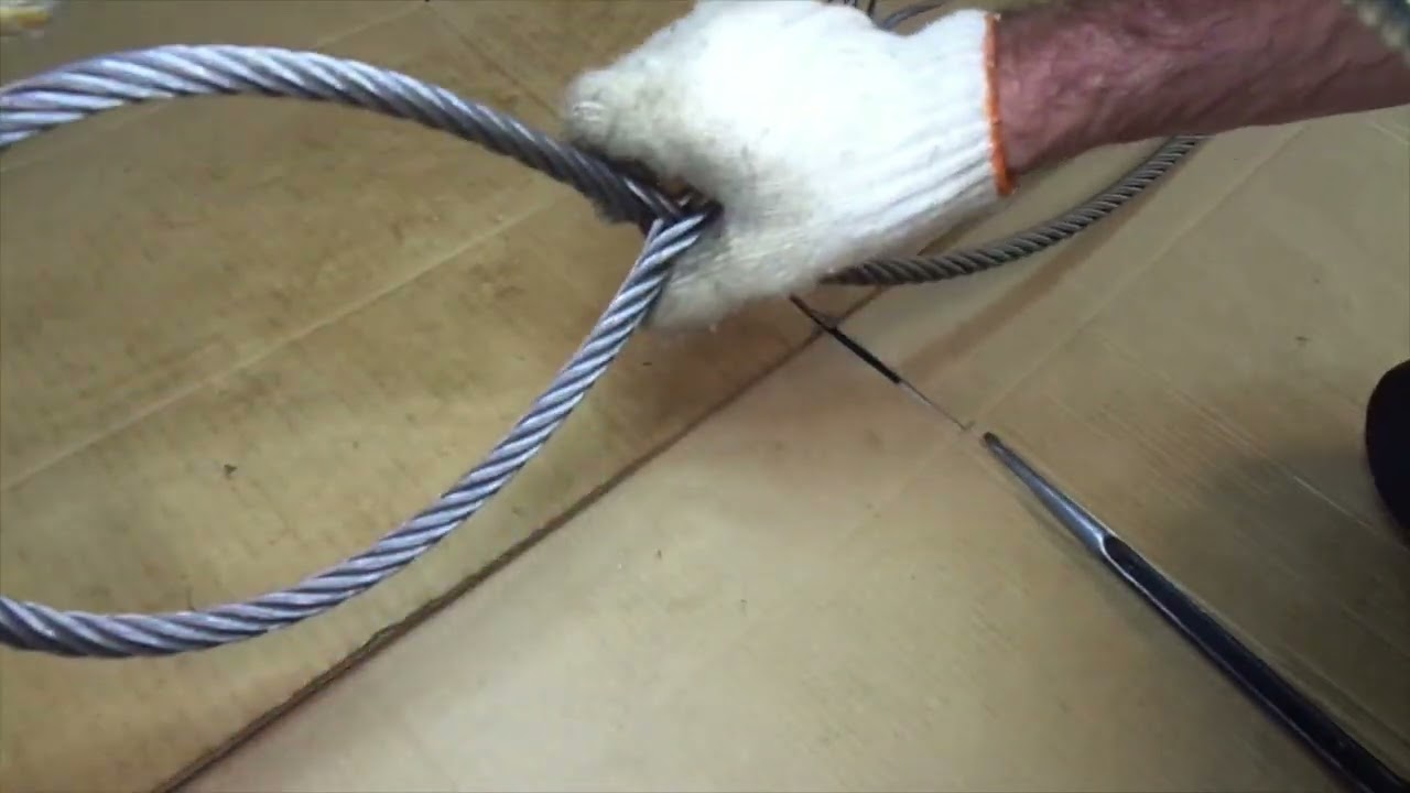 名人芸を貴方に。ワイヤーの丸差し画面拡大版です。WIRE ROPE　EYE SPLICE　ENTEGRAL INSTRACTION　COMO CASIAR CABO DE  AÇO ENTEGRAL