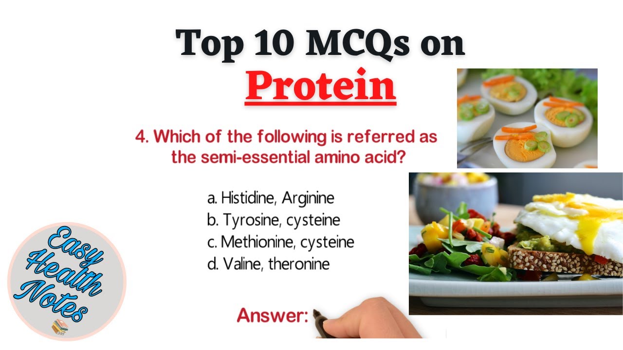 Important Protein mcqs with answers_ Amino acids, food sources, and RDA