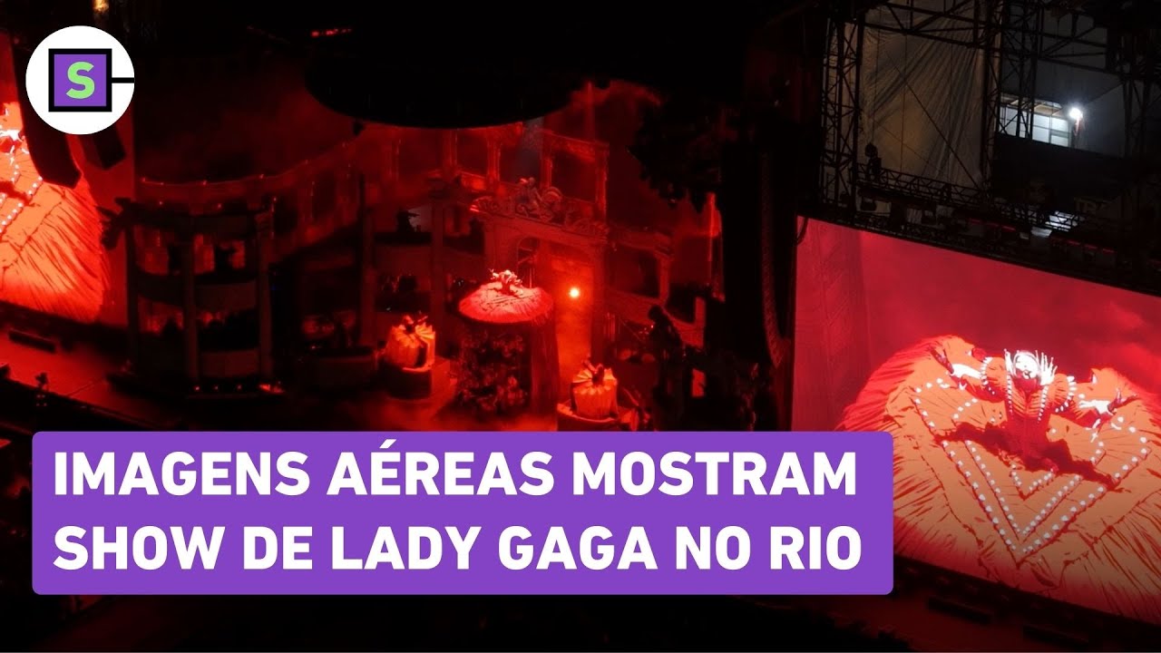 Lady Gaga no Brasil: Imagens aéreas mostram abertura do show em Copacabana; assista ao vídeo