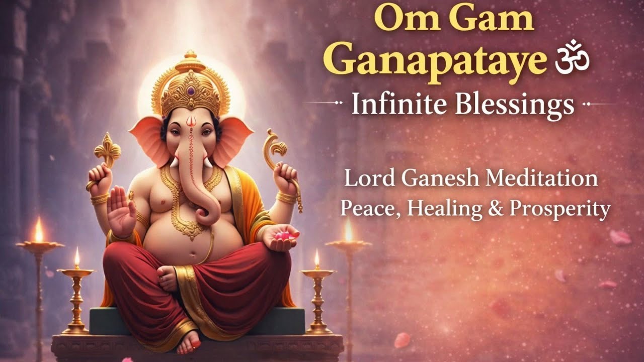 Om Gam Ganapataye 🕉️ Infinite Ganesh Meditation | Peaceful Healing & Prosperity 