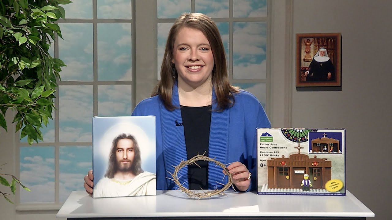 EWTN RELIGIOUS CATALOGUE - 2025-03-03 - HOLY FACE BROWN WOOL SCAPULAR WITH CRUCIFIX