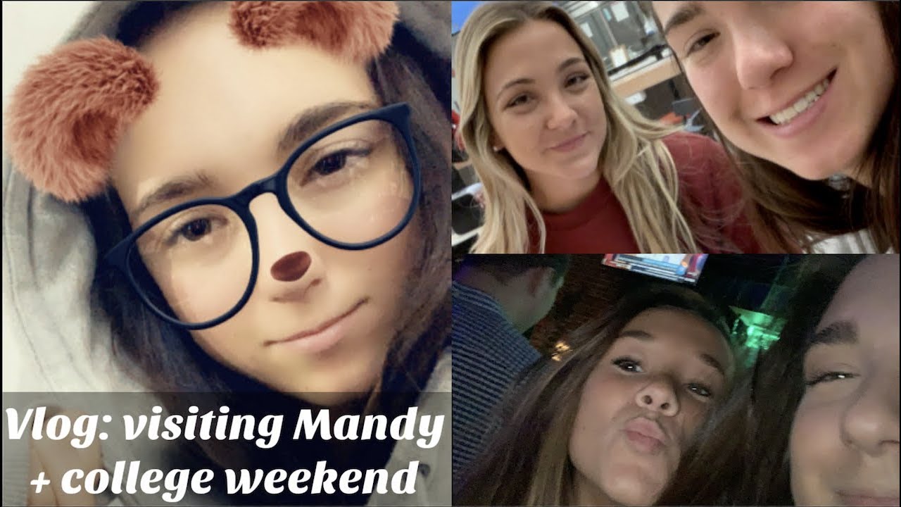 VLOG: visiting Mandy at school + weekend in college