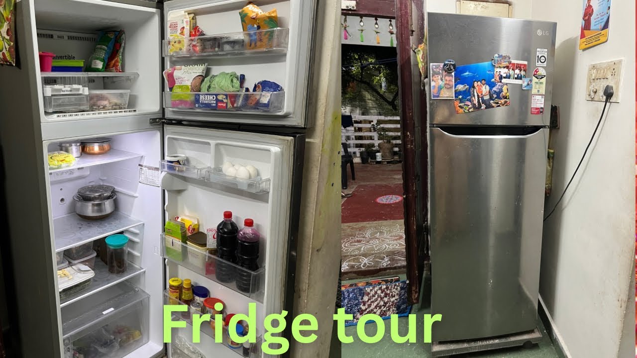 Fridge makeover video before and after cleaning | LG double door fridge #fridgecleaning #video 