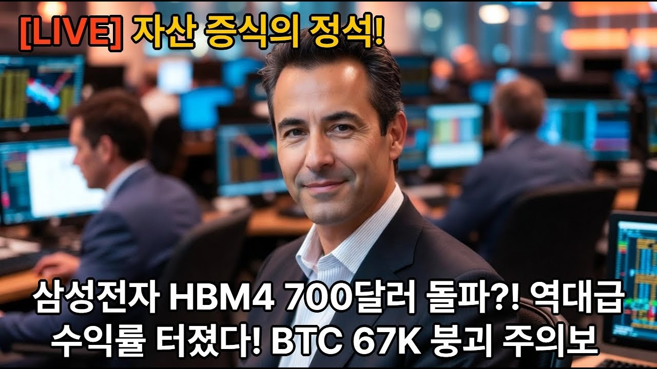 🔴 [LIVE] 자산 증식의 정석! 🚀 [ HBM4 가격 협상 호재! 삼성전자 700달러 시대 & BTC 67K 대응 전략 ]
