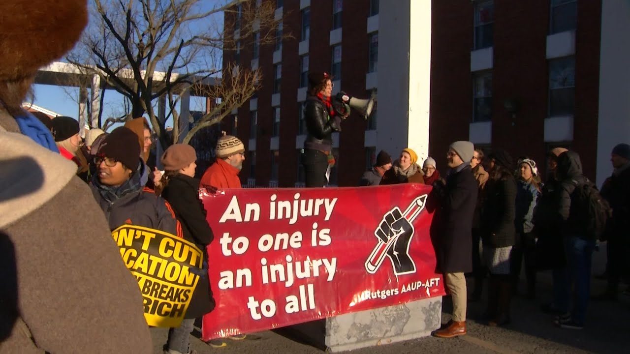 Rutgers graduate students protest tax reform