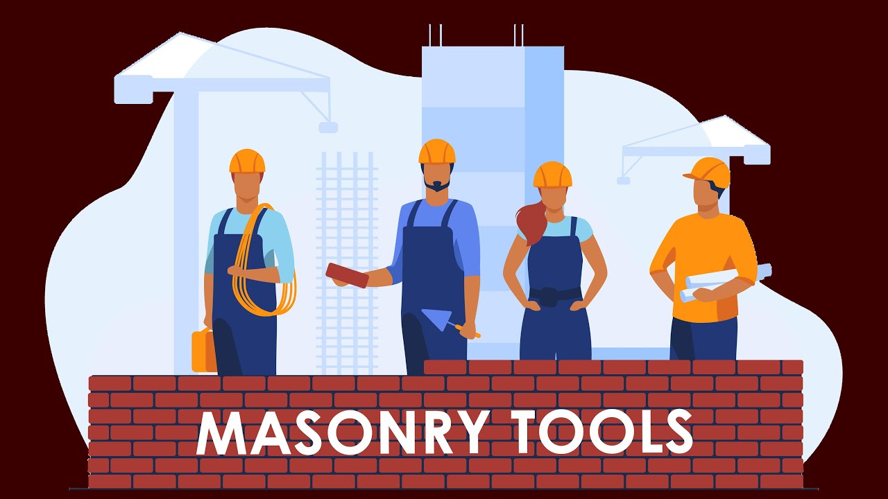 🔨  🧮 🔧 ⚒️ ⚙️ Common Masonry Tools 🧰  ⛏️  🛠️  🗜️  🔩