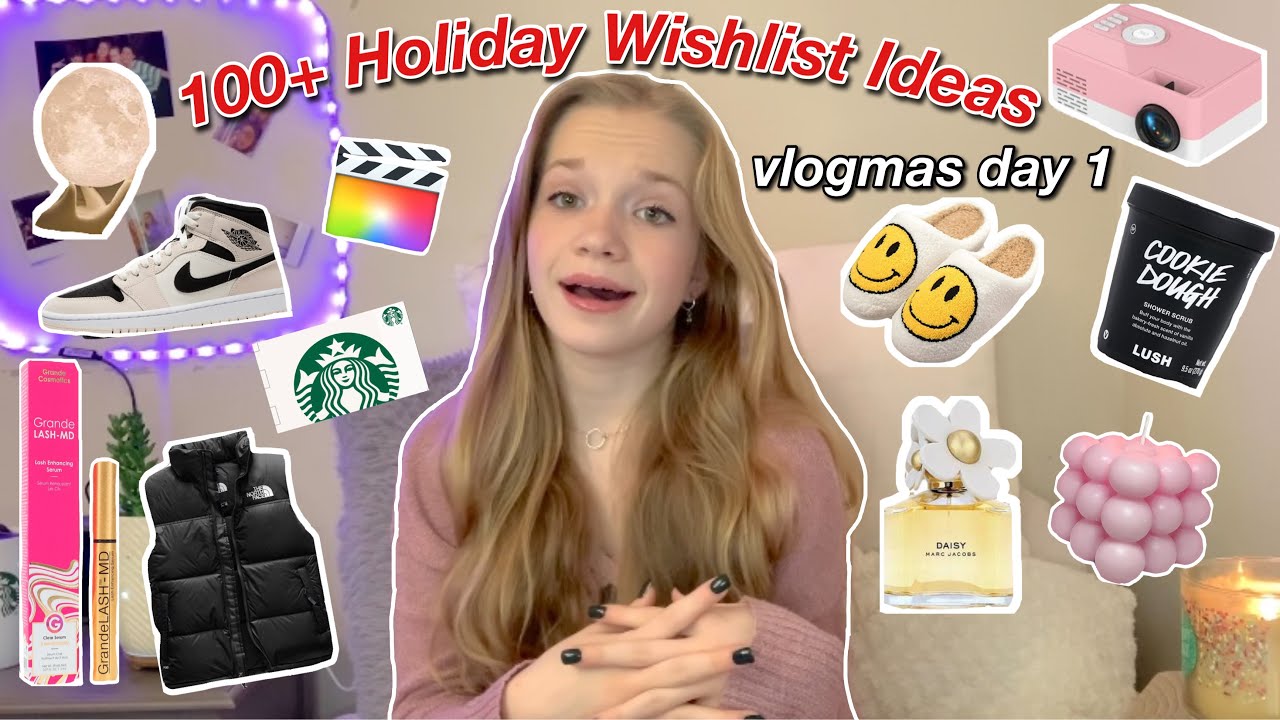 100+ Holiday Wishlist Ideas! | vlogmas day 1 + collab with michelle schmidt ☻︎