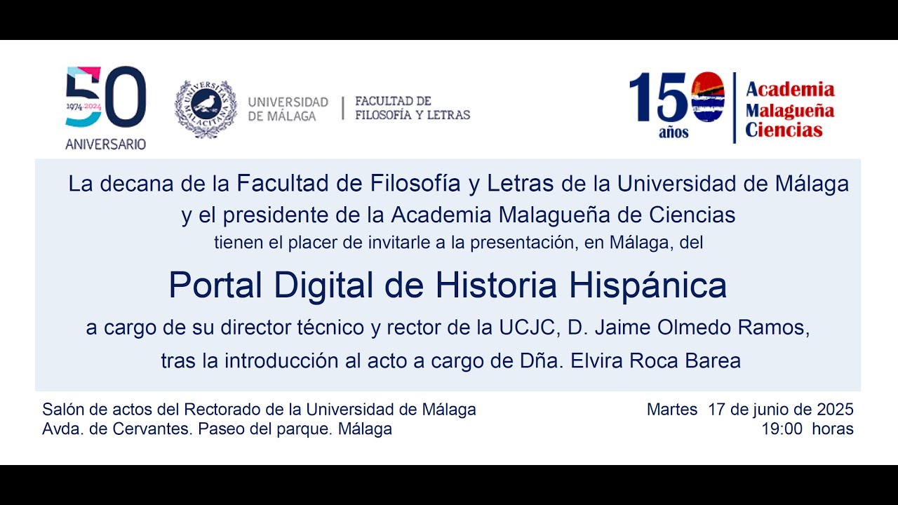Portal Digital de Historia Hispánica. Presentación en Málaga.