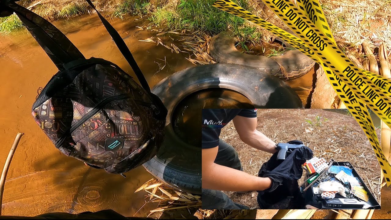 ACHAMOS BOLSA QUE FOI USADA EM ROUBO E DEU POLÍCIA #pescamagnetica