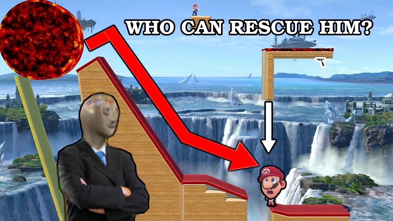 Who Can Rescue Mario from HUGE Fireball? | Super Smash Bros. Ultimate