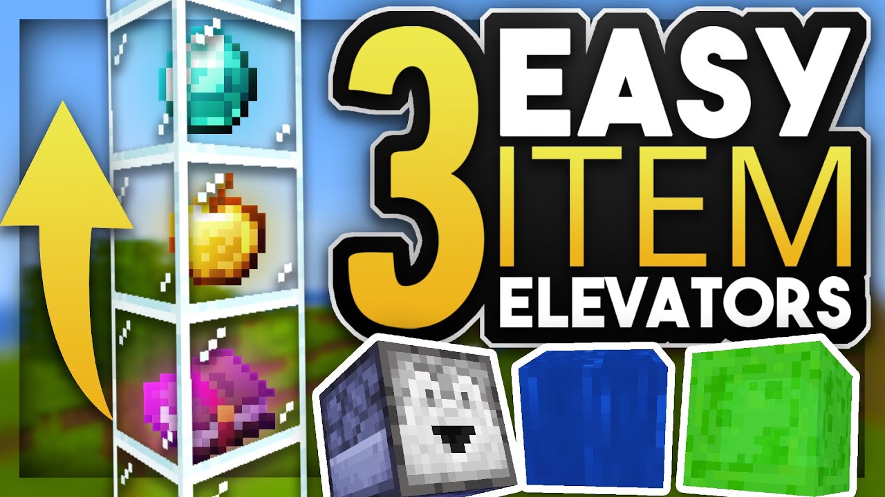 3 SUPER Easy Minecraft Item Elevators 1.16 Tutorial