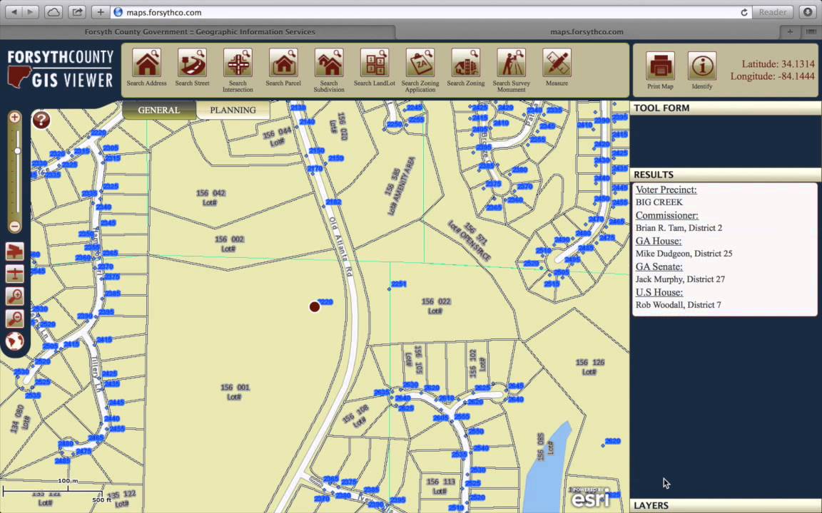 How to determine the parcel number, land lot and section.