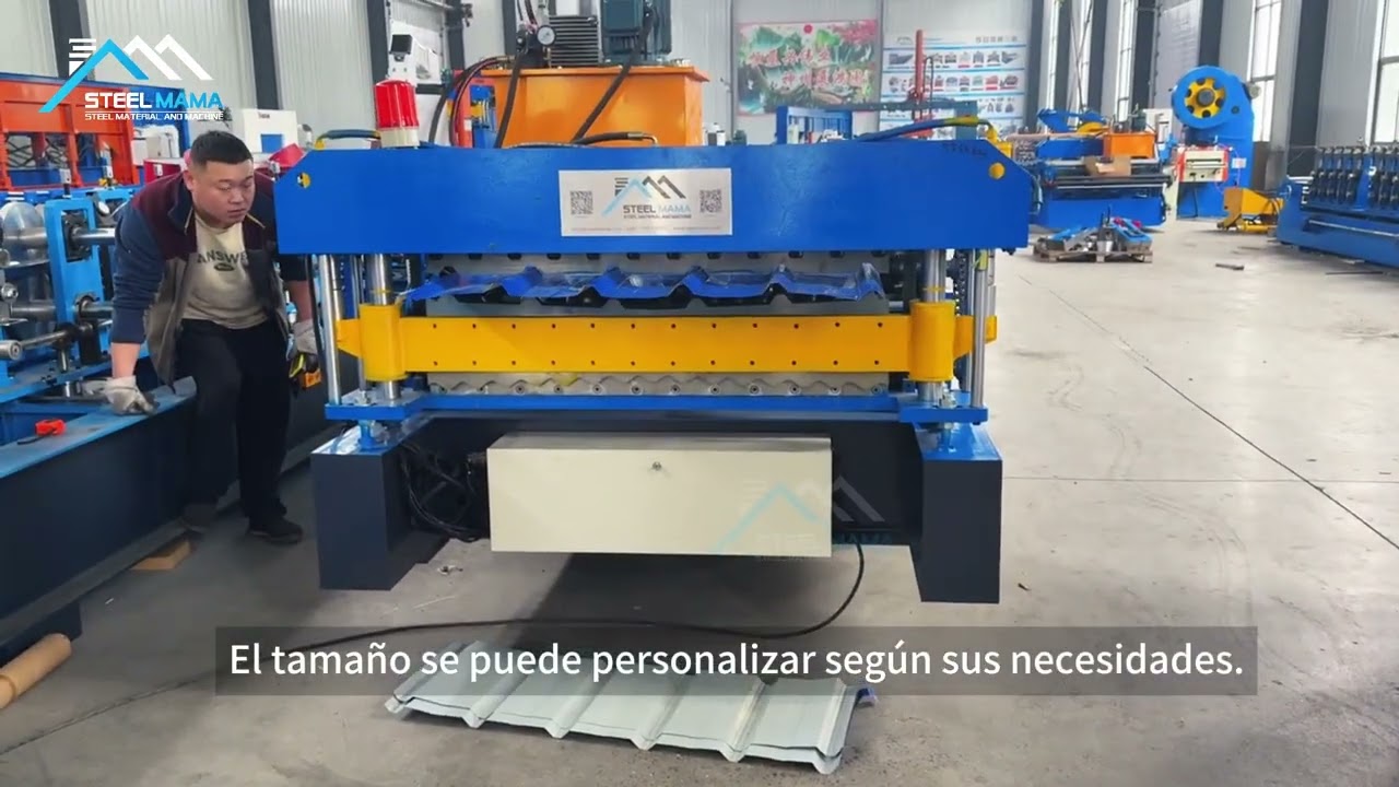 Uruguay 988 Corrugated & 1050 Trapezoidal Roofing Sheet double layer Machine