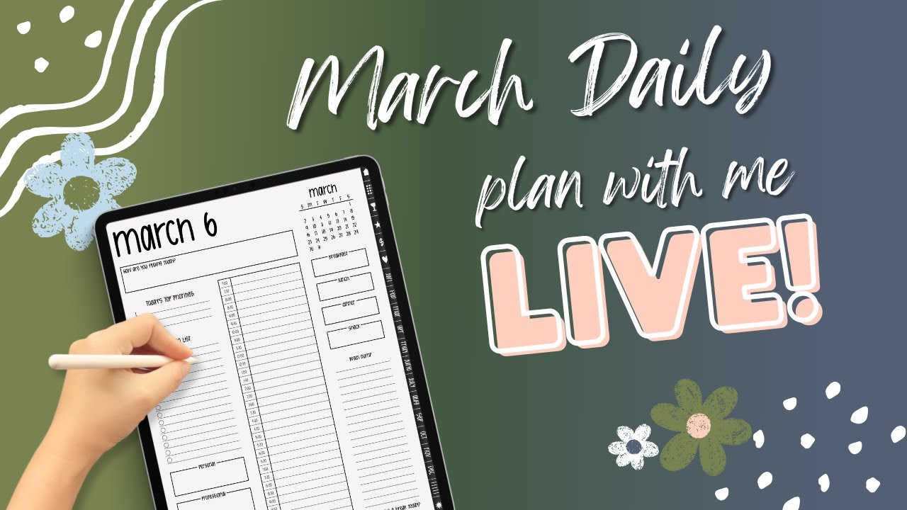 ✨ March Daily Digital Plan With Me | Cacti and Succulents ✨