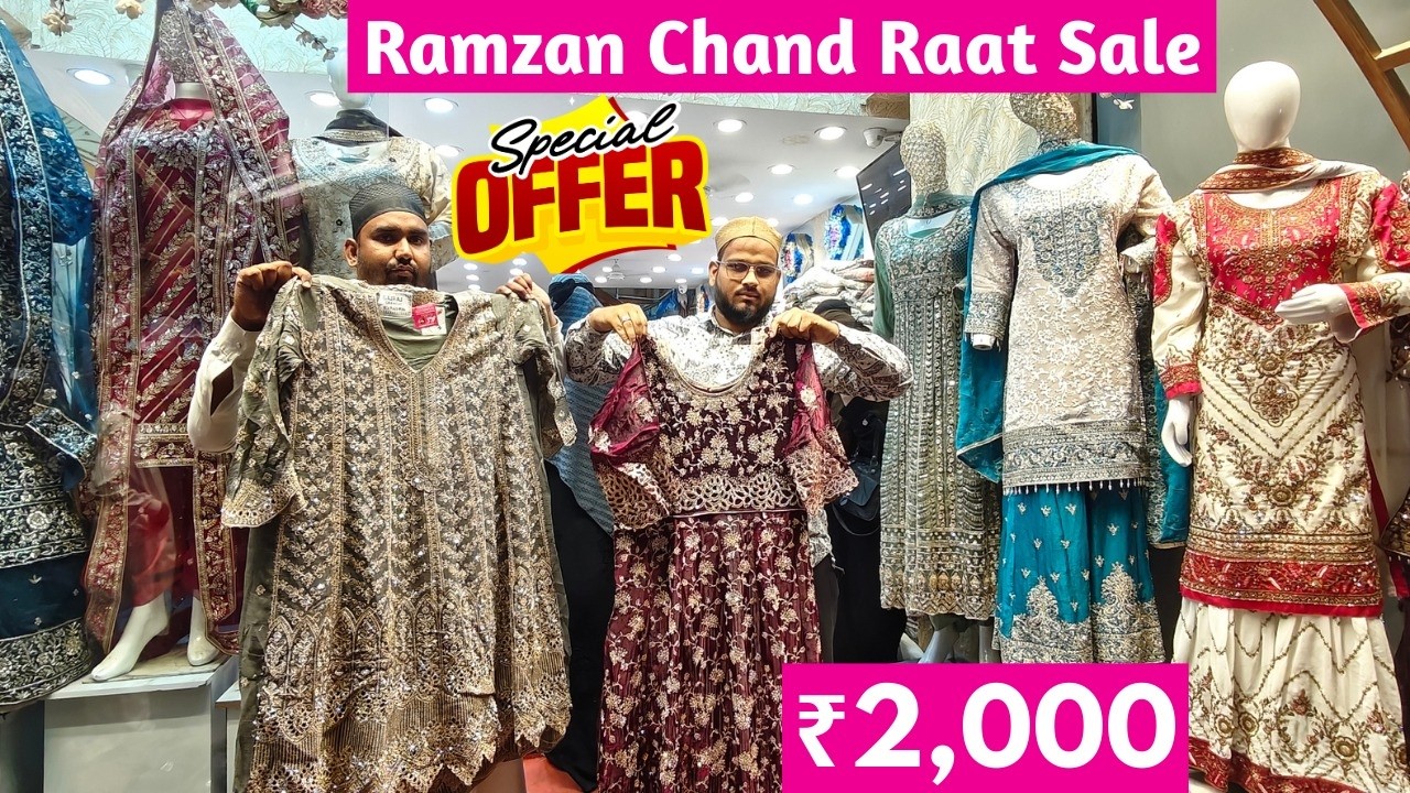Ramzan Chand Raat Sale Designer Pakistani Style Readymade Gharara Palazzo Dresses Long Frocks