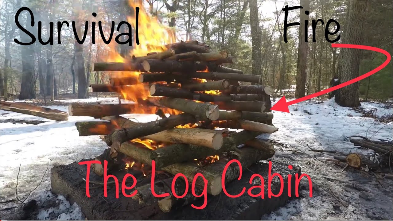 Survival Fire #3 Log Cabin