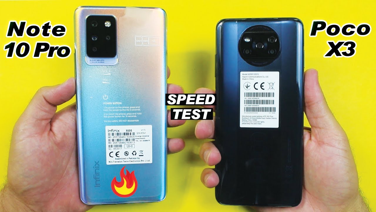 Infinix Note 10 Pro vs Poco X3 - Speed Test & Rendering Test⚡