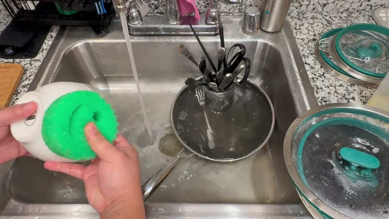 Doing the dishes for 14 minutes