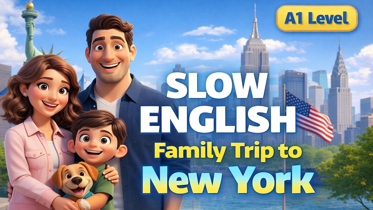 Family Trip to New York | English Listening Practice for Beginners (A1 Level)
