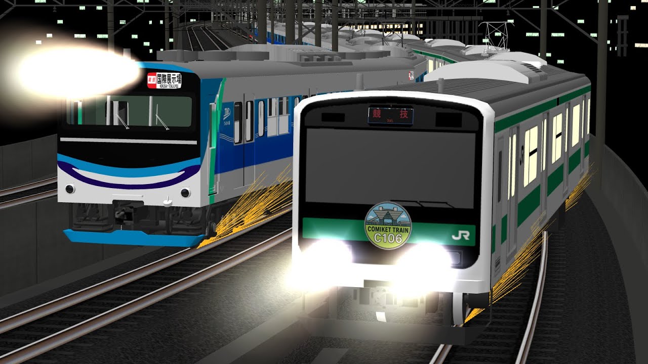 [RailSim2×電車でD]JR埼京線(大宮～池袋)競技用レイアウト走行動画