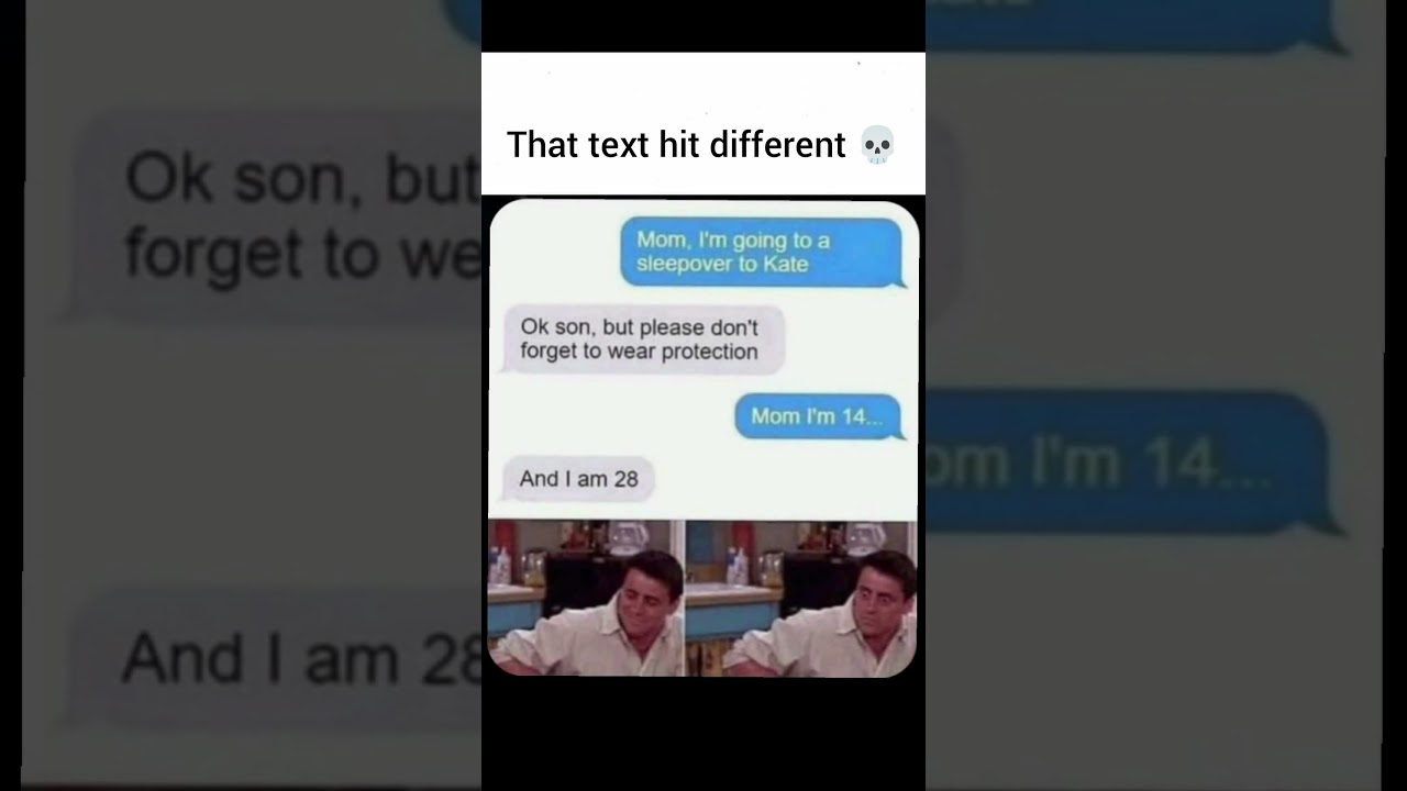 A dark humor meme about a mom misunderstanding her son’s sleepover text.