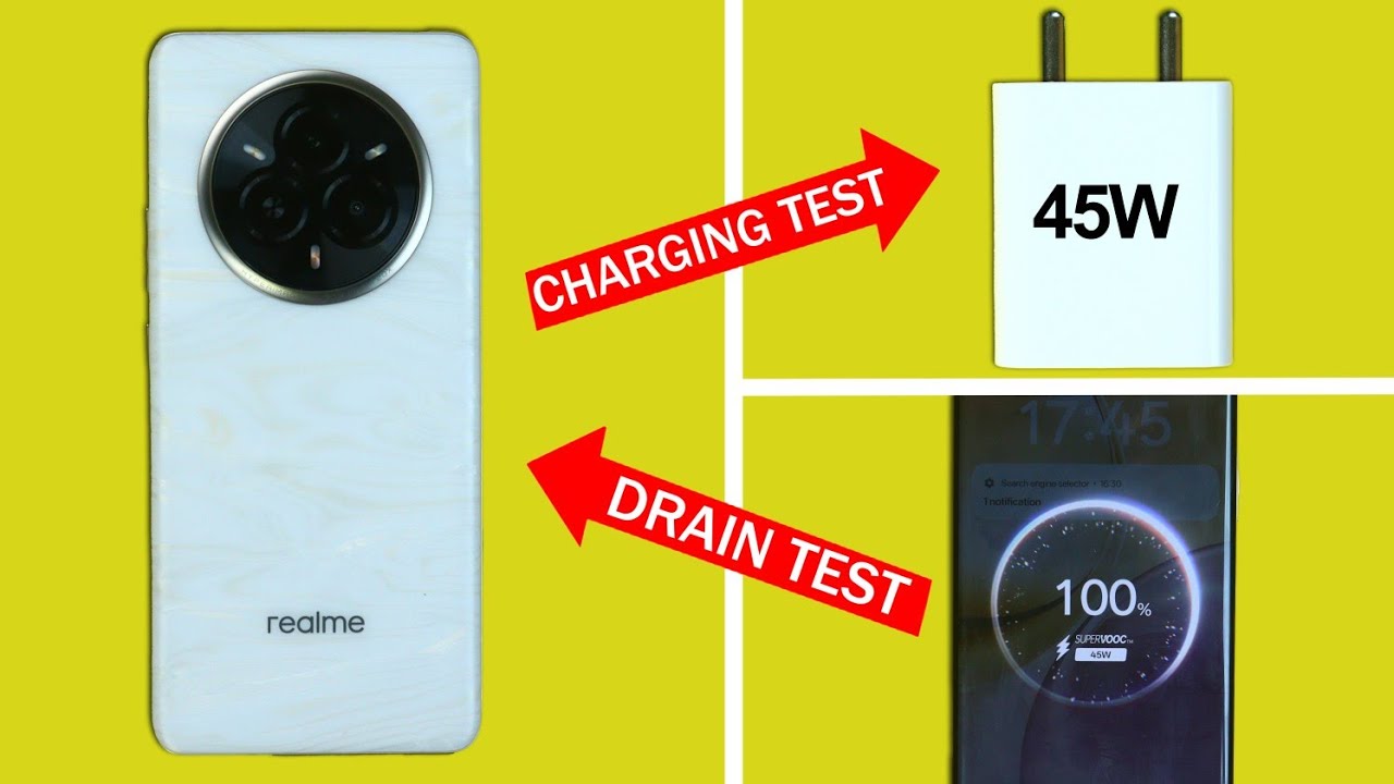 Realme 14 Pro Battery Drain Test 100% to 0% || Realme 14 Pro Charging Test 0% to 100%