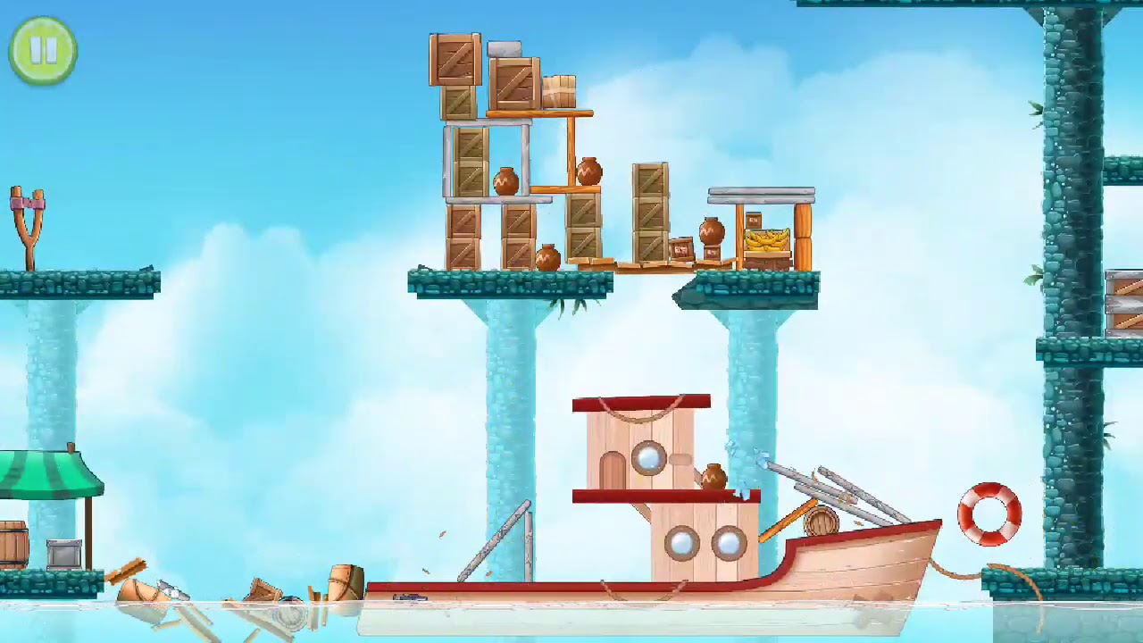 Angry Birds Rio Hidden Harbor All levels (Mighty Eagle) Any%