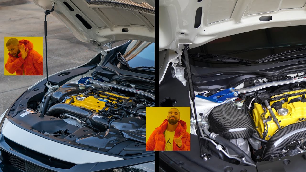 Honda Civic 10th Gen Gas Shock Hood Lift Supports