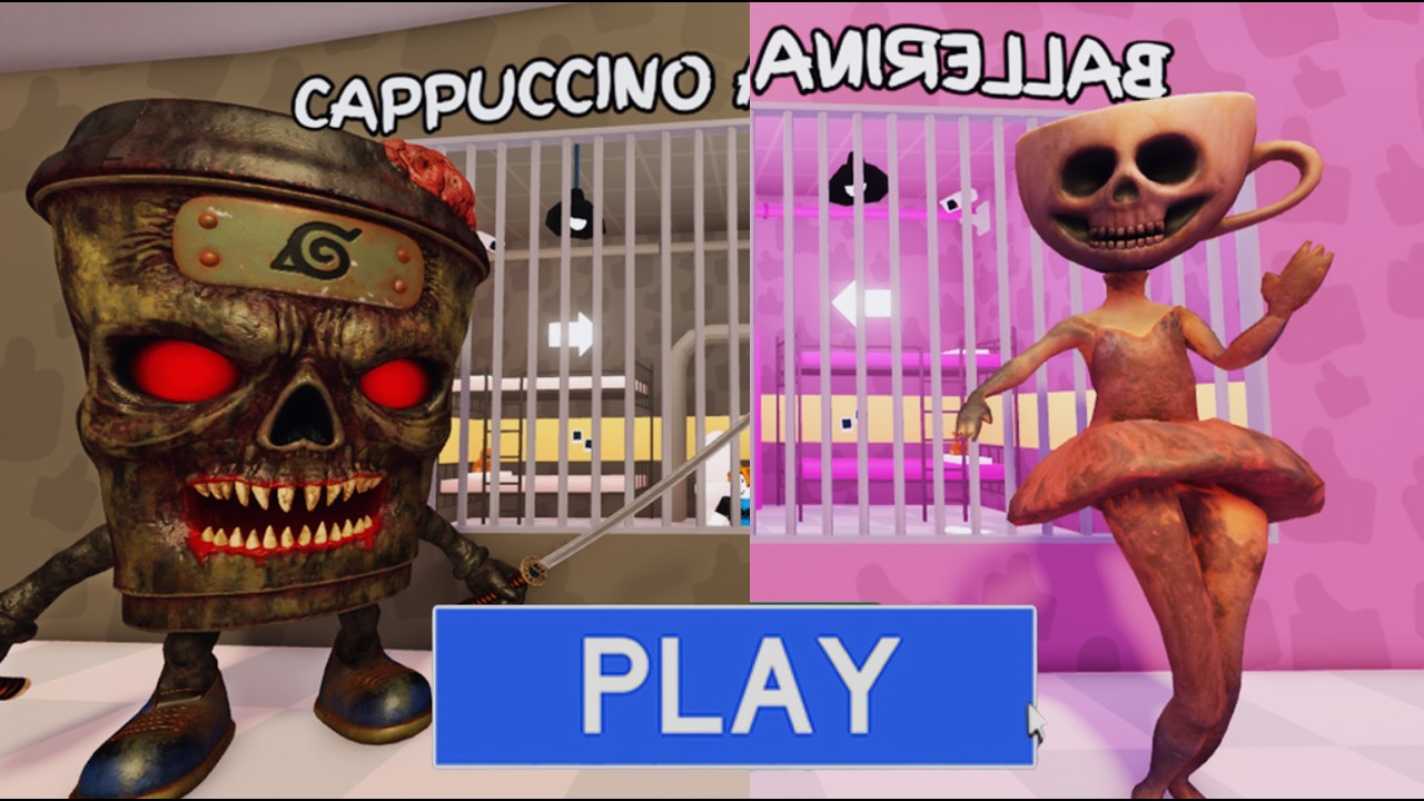 EVIL CAPPUCCINO ASSASSINO VS EVIL BALLERINA CAPPUCCINA IN BARRY PRISON RUN 