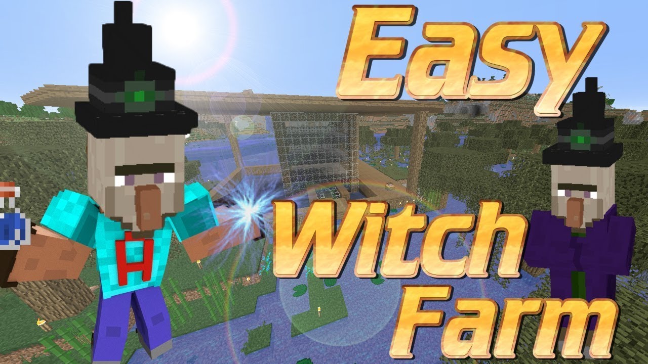How to Build a Witch Farm in Minecraft | Minecraft With Farm Tutorial | Get Gapples and Glowstone