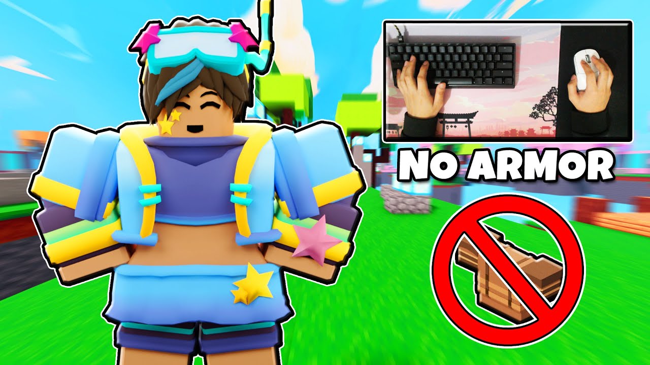 Playing Axolotl Amy Kit With No Armor Until I Lose (Roblox Bedwars)