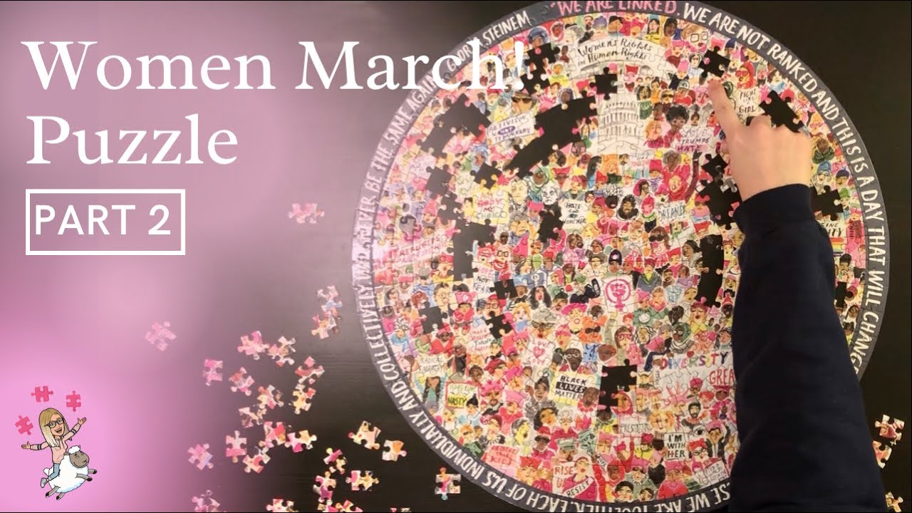 ASMR | Women March! Puzzle for Women's History Month - Part 2