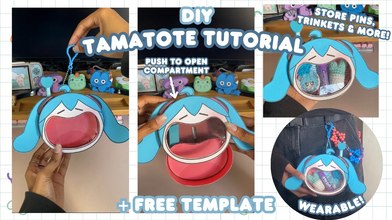 DIY Tamatote Tutorial! 🧷⭐️ |+Free Templates| Cute DIY Crafts