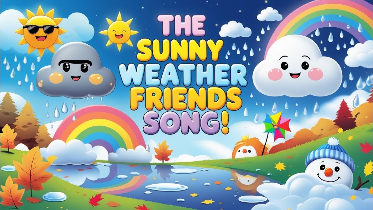 Learn the Weather with Sunny, Rainy & More! 🌈 | Fun Kids Song by Kids Apple Tune| Sing song 2025
