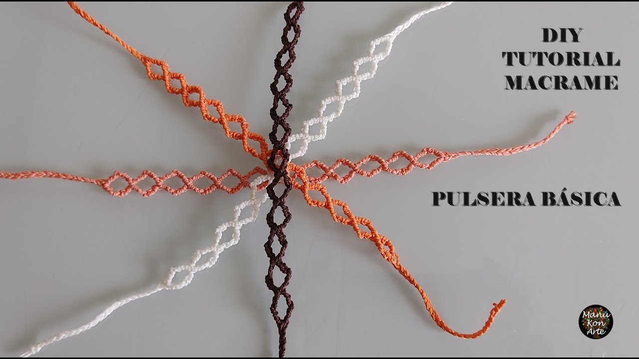DIY Tutorial Cómo Hacer una Pulsera de Hilo en Macramé muy Fácil Paso a Paso | Macrame Bracelet