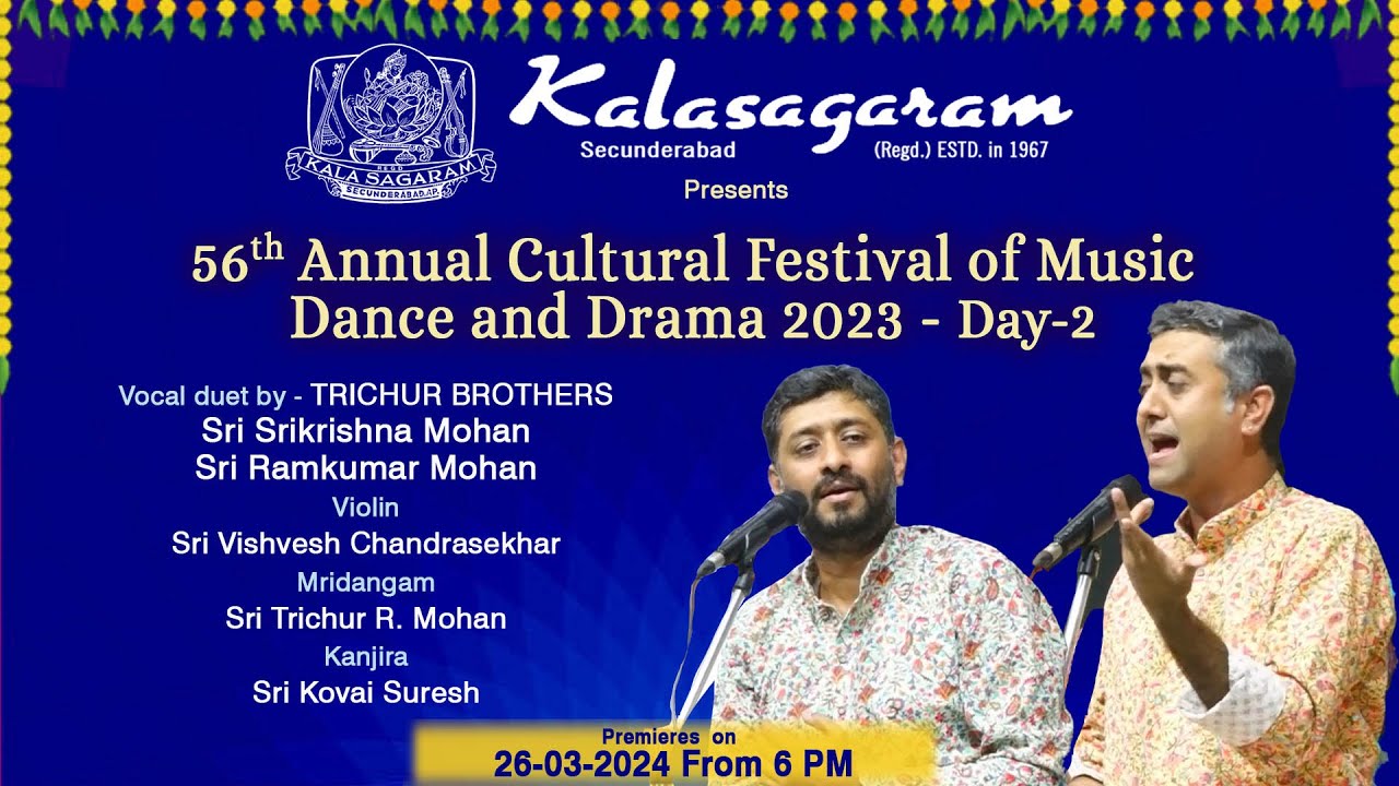 Kalasagaram 56Annual Cultural Festival of Music,Dance&Drama-23_Day2Vocal Concert by Trichur Brothers