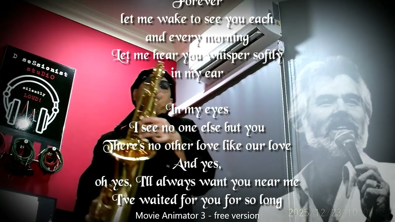 Lady - Kenny Rogers - TENOR SAX Instrumental Cover with Lyrics