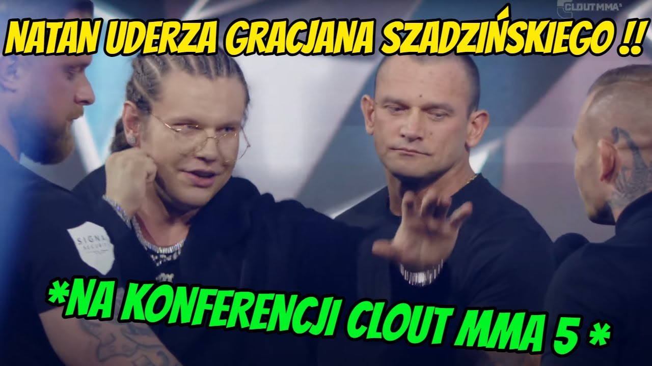 NATAN MARCOŃ UDERZA GRACJANA SZADZIŃSKIEGO PODCZAS F2F NA KONFERENCJI CLOUT MMA 5