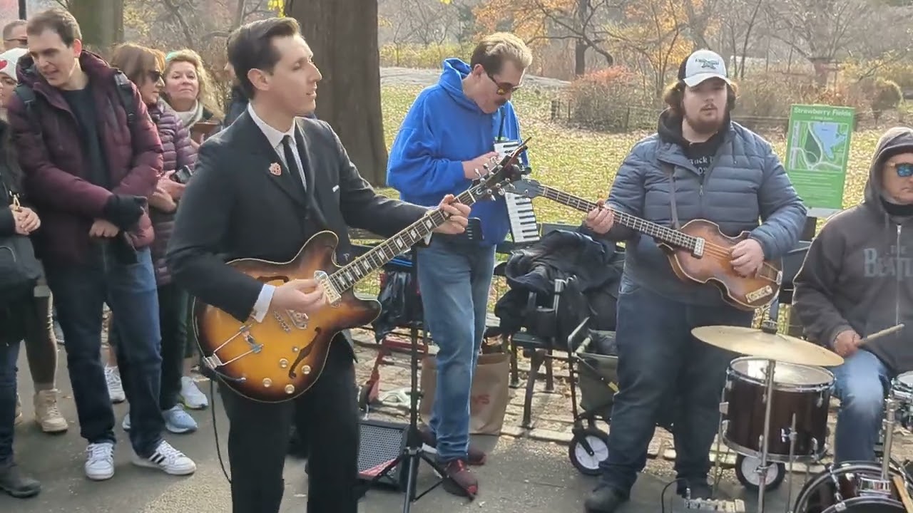Get Back- John Lennon's 43rd Memorial at Strawberry Fields, NYC 12/08/23 (4K)