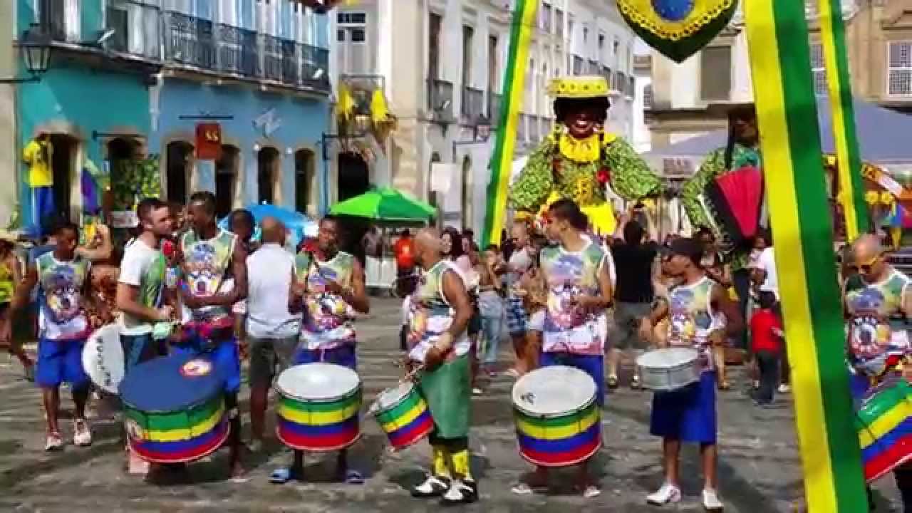 Beautiful Salvador, Brazil! Amazing street percussion drummers!