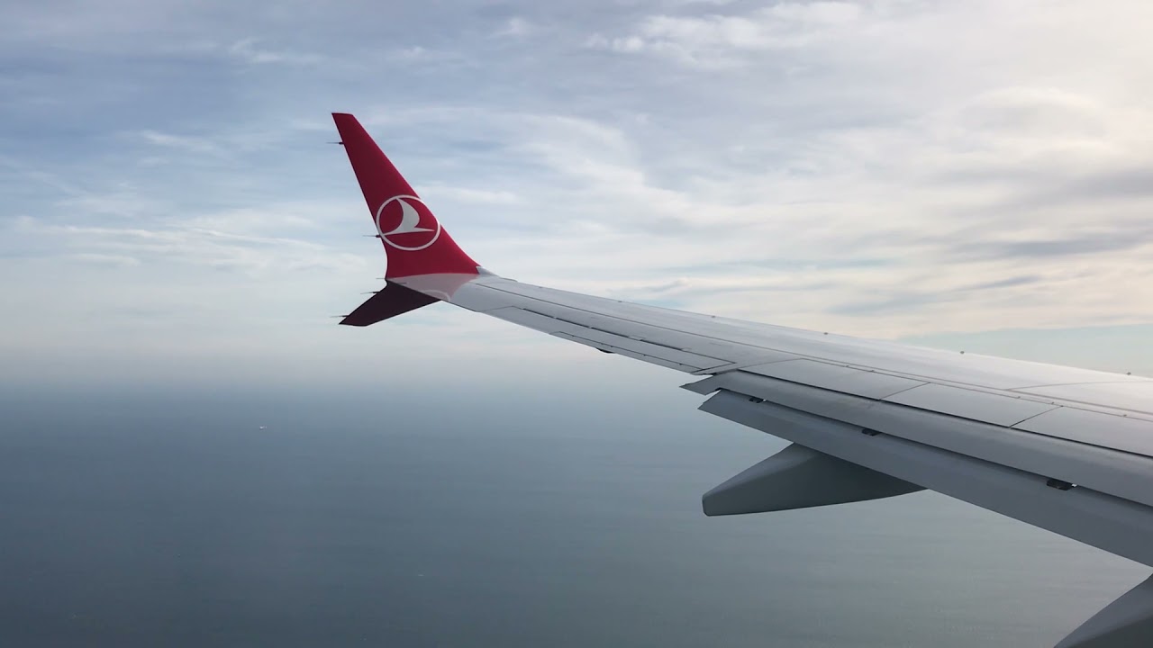 NEW Airport Istanbul Approach and landing after flying over Black Sea | Turkish Airlines B737 MAX8.